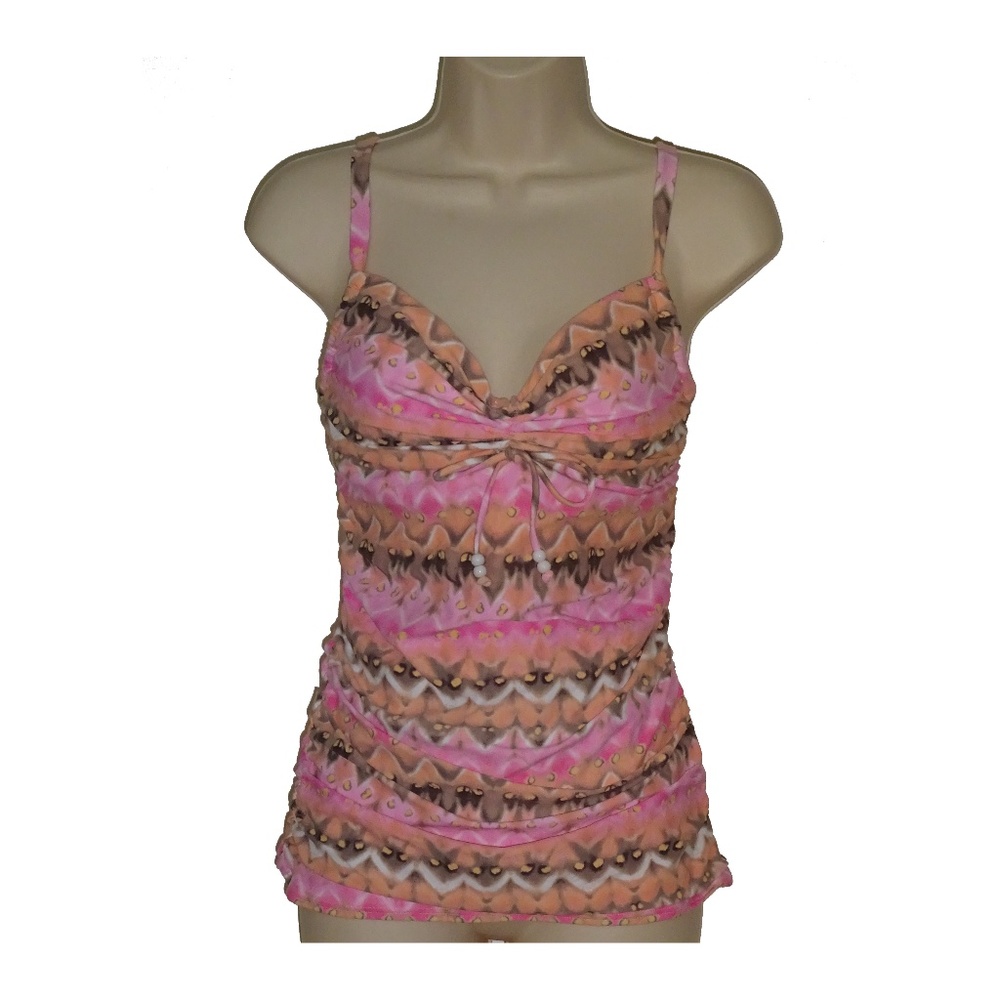 Coco Reef pink underwire tankini top 32C